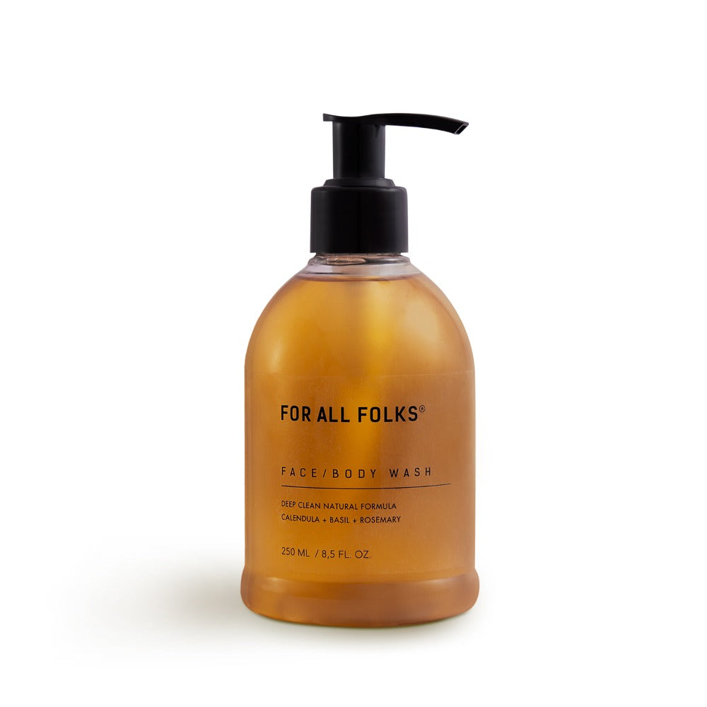 Face/Body Wash | botella 250ml. With calendula +basil + rosemary. Jabón para rostro y cuerpo.