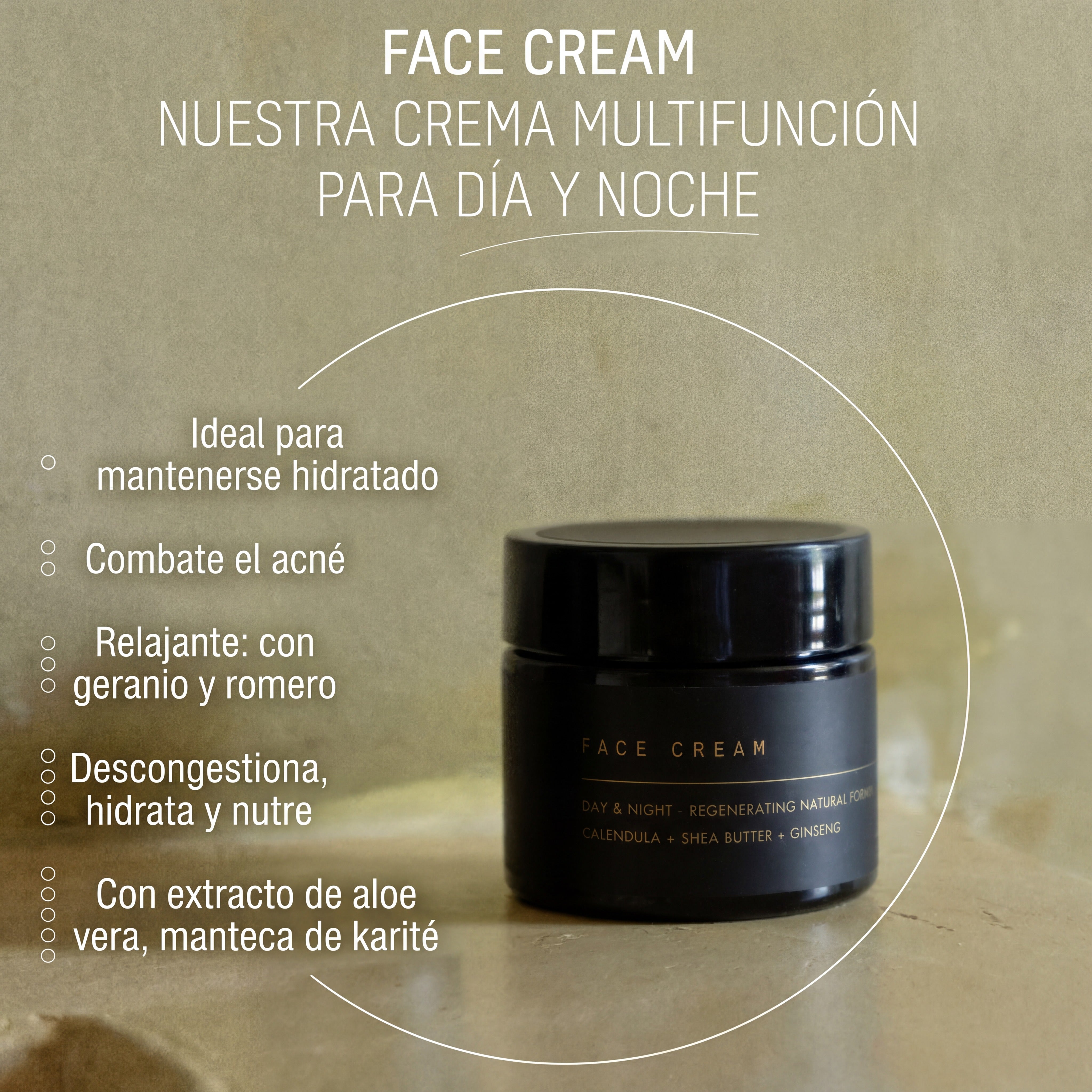 Face Cream | 55ml - Crema hidratante con Caléndula y Aloe Vera